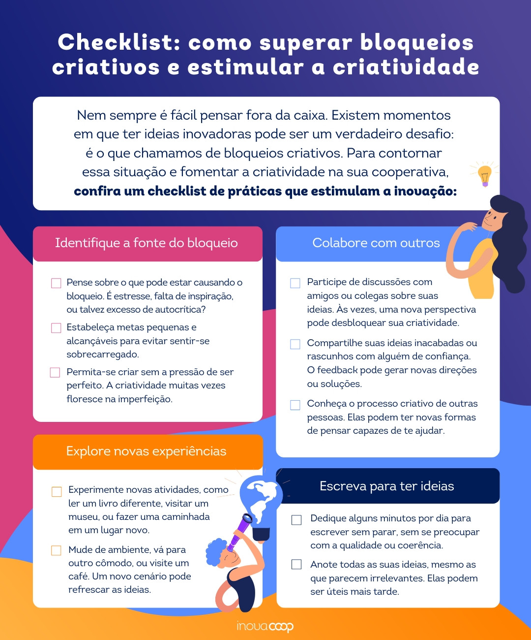 5BINDICA 195D Checklist para superar bloqueios criativos e estimular a criatividade na cooperativa